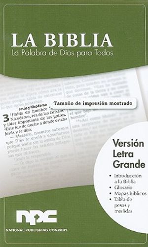 Spanish Large Print Personal Size Flexcover Black-FL image number 0