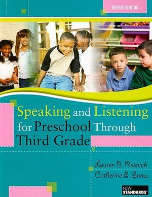 Speaking and Listening for Preschool Through Third Grade [With DVD] image number 0