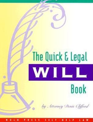 The Quick & Legal Will Book image number 0