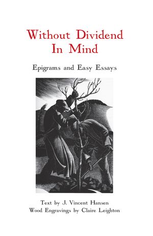 Without Dividend in Mind: Epigrams and Easy Essays image number 0