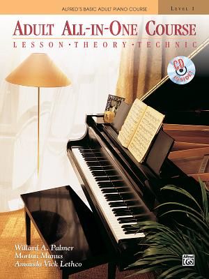 Alfred's Basic Adult All-In-One Course, Bk 1; Lesson * Theory * Technic, Comb Bound Book & CD image number 0