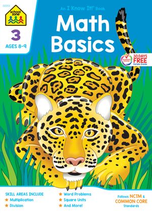 School Zone Math Basics Grade 3 Workbook image number 0