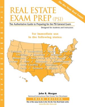 Real Estate Exam Prep (PSI)- Third Edition: The Authoritative Guide to Preparing for the PSI General Exam image number 0