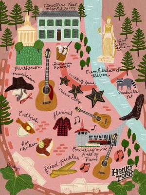 Music City Blank Journal: (A Nashville Inspired Work of Art) image number 0