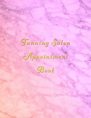Tanning Salon Appointment Book: Classy orange and Pink client schedule organiser With weekly and hourly time slots broken into 15 minute chunks. image number 0
