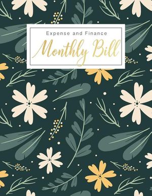 Monthly Bill Expense and Finance: Personal Finance Monthly Bill Planning Budgeting Record, Expense Organize your bills and plan for your expenses image number 0