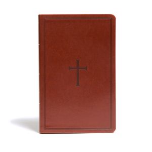 KJV Ultrathin Reference Bible, Brown Leathertouch: Red Letter, Easy-To-Carry, Smythe Sewn, Full-Color Maps, Double Column, Cross References, Concordan image number 0
