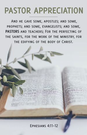 And He Gave Bulletin (Pkg 100) Pastor Appreciation image number 0