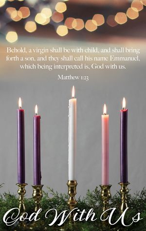 God with Us Bulletin (Pkg 100) Advent image number 0