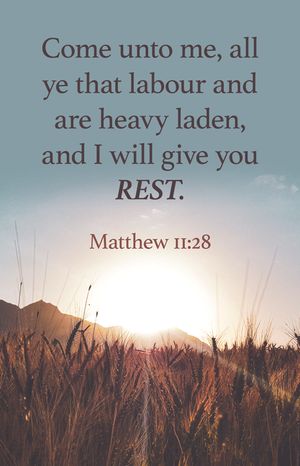 Come Unto Me Bulletin (Pkg 100) Funeral image number 0