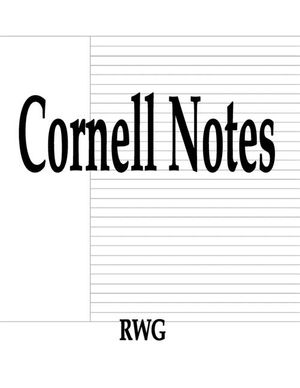 Cornell Notes: 200 Pages 8.5 X 11 image number 0