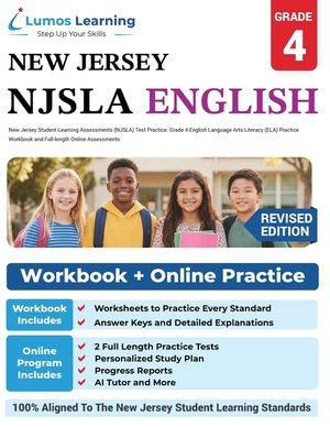 New Jersey Student Learning Assessments (NJSLA) Test Practice: New Jersey Test Study Guide image number 0