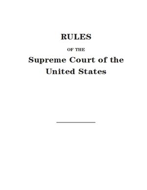 Rules of the Supreme Court of the United States image number 0