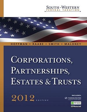 South-Western Federal Taxation 2012: Corporations, Partnerships, Estates and Trusts (with H&r Block @ Home, RIA Checkpoint 6-Months Printed Access Car image number 0