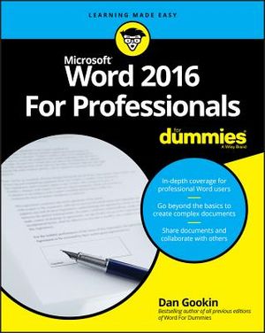Word 2016 for Professionals for Dummies image number 0