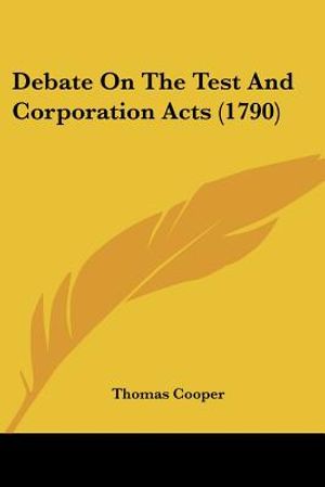Debate On The Test And Corporation Acts (1790) image number 0