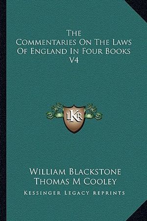 The Commentaries on the Laws of England in Four Books V4 image number 0