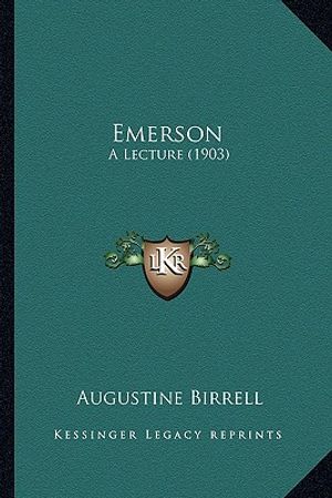 Emerson: A Lecture (1903) image number 0