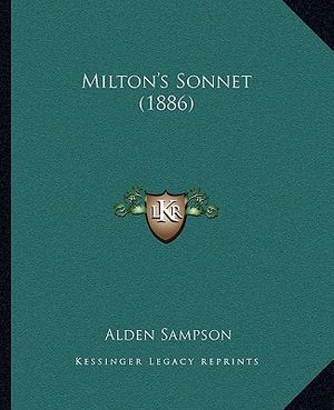 Milton's Sonnet (1886) image number 0