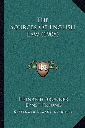 The Sources Of English Law (1908) image number 0