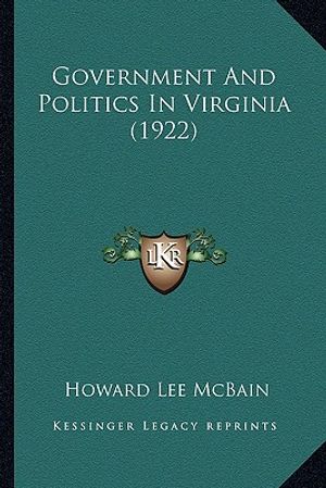 Government And Politics In Virginia (1922) image number 0