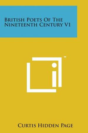 British Poets of the Nineteenth Century V1 image number 0