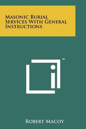 Masonic Burial Services With General Instructions image number 0
