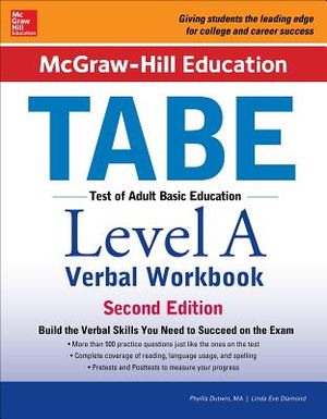 McGraw-Hill Education Tabe Level a Verbal Workbook, Second Edition image number 0