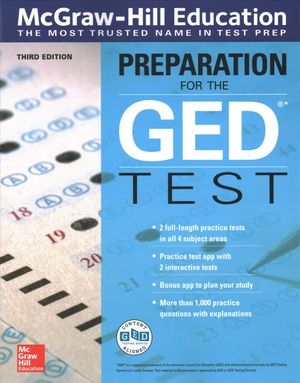 McGraw-Hill Education Preparation for the GED Test, Third Edition image number 0