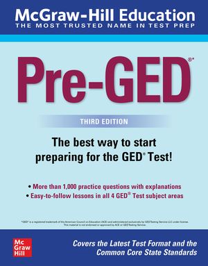 McGraw-Hill Education Pre-Ged, Third Edition image number 0