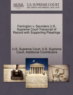 Farrington V. Saunders U.S. Supreme Court Transcript of Record with Supporting Pleadings image number 0