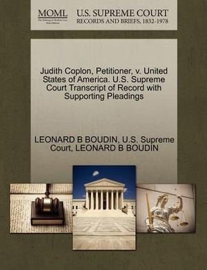 Judith Coplon, Petitioner, V. United States of America. U.S. Supreme Court Transcript of Record with Supporting Pleadings image number 0