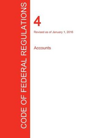 Cfr 4, Accounts, January 01, 2016 (Volume 1 of 1) image number 0