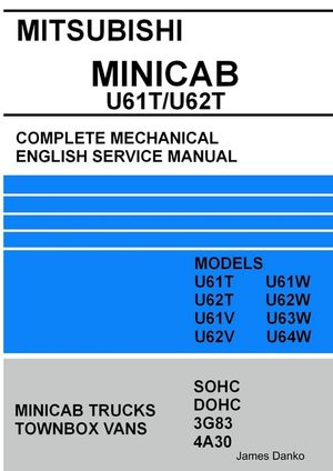 Mitsubishi MINICAB/TOWNBOX U61T/U62T Full Mechanical English Service Manual image number 0