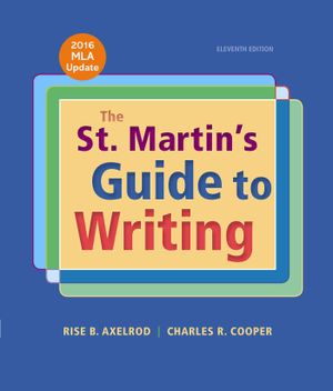 The St. Martin's Guide to Writing with 2016 MLA Update image number 0