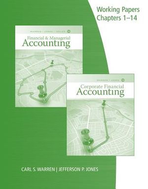 Working Papers, Chapters 1-14 for Warren/Jones/Tayler's Financial & Managerial Accounting, 15th image number 0