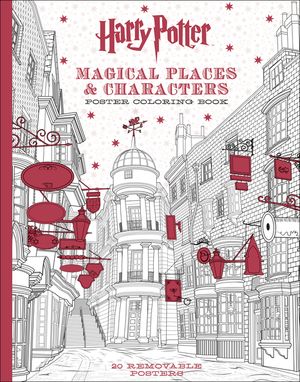 Harry Potter Magical Places & Characters Poster Coloring Book image number 0