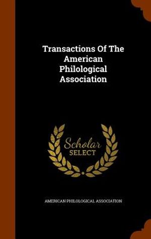Transactions of the American Philological Association image number 0