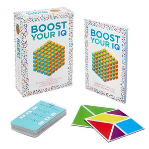 Boost Your IQ: Includes 64-Page Puzzle Book, 48 Cards and a Press-Out Tangram Puzzle to Test Your Brain Power image number 0