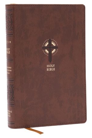 Nrsvce Sacraments of Initiation Catholic Bible, Brown Leathersoft, Comfort Print image number 0