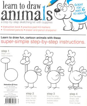Learn to Draw Book Animals : A Step-by-step Sketching Kit With Supplies image number 0