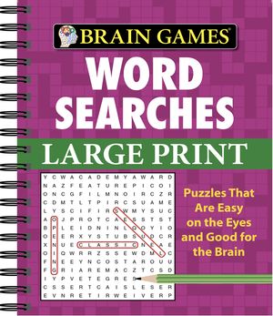 Brain Games - Word Searches - Large Print (Purple) image number 0