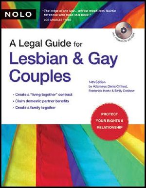 A Legal Guide for Lesbian and Gay Couples [With CDROM] image number 0