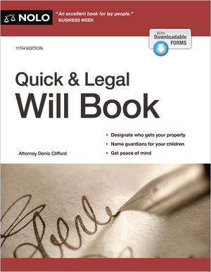 Quick & Legal Will Book image number 0