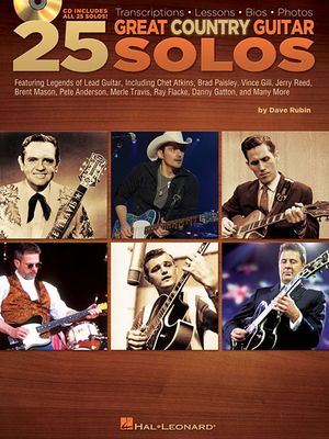 25 Great Country Guitar Solos With CD (Audio) image number 0