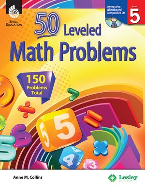 50 Leveled Math Problems Level 5 [With CDROM] image number 0