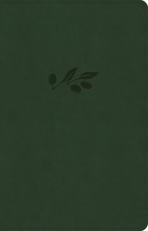 NASB Large Print Thinline Bible, Olive Leathertouch image number 0