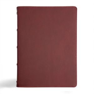 CSB Verse-By-Verse Reference Bible, Holman Handcrafted Collection, Premium Marbled Burgundy Calfskin image number 0