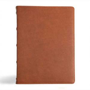 CSB Verse-By-Verse Reference Bible, Holman Handcrafted Collection, Premium Marbled Tan Calfskin image number 0