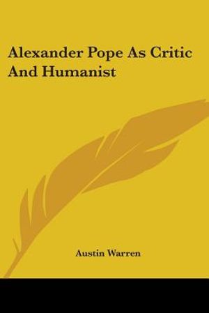 Alexander Pope As Critic And Humanist image number 0